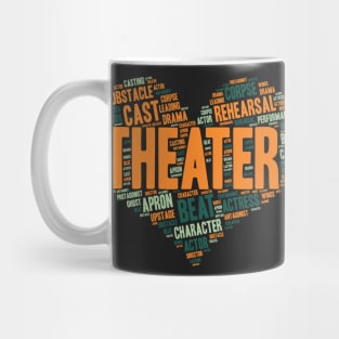 Theater Gifts Heart Drama Love Actress Actor print Mug